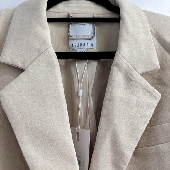 C/MEO Collective Persuasive Blazer Tan Size 6 Medium - Picture 7 of 9